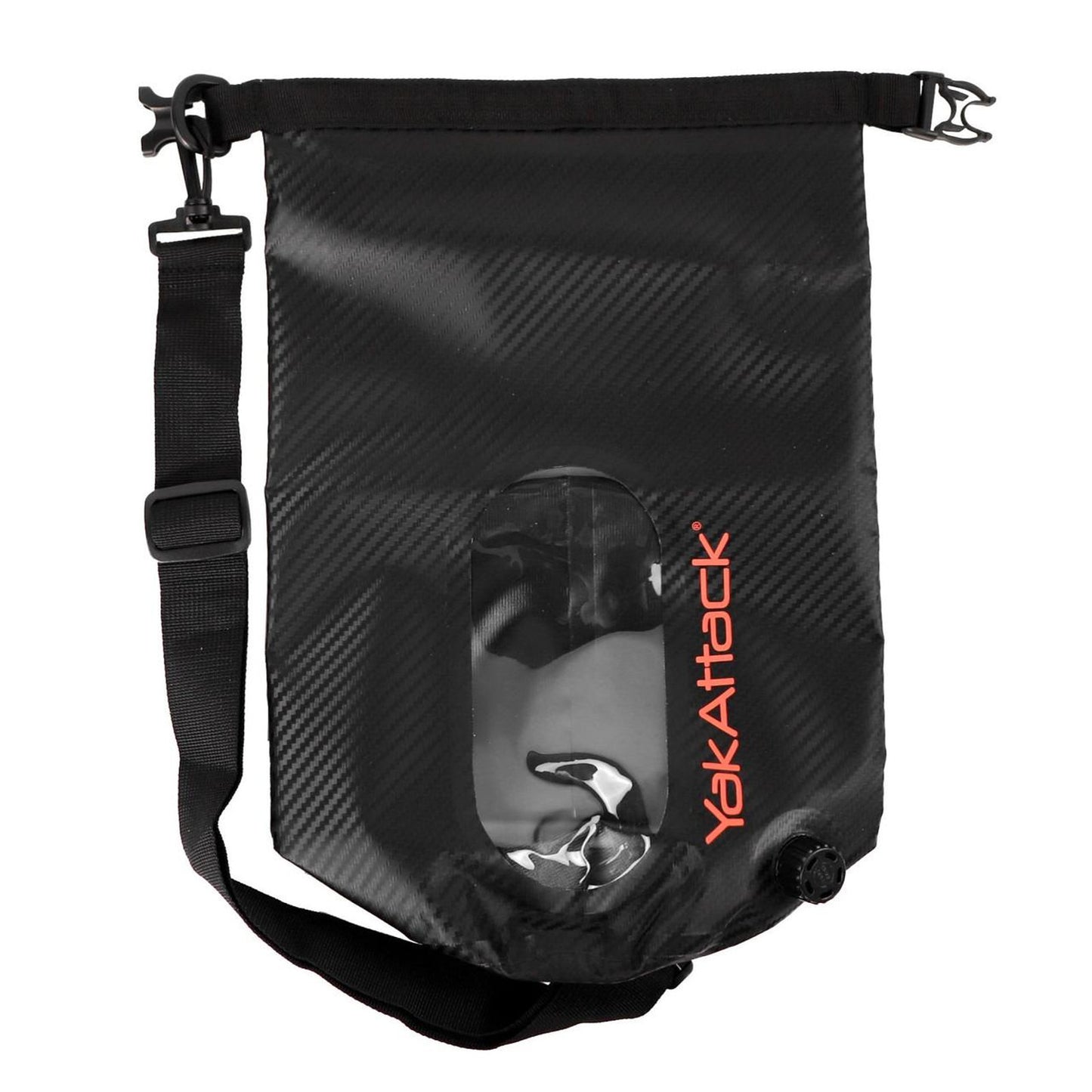 YakAttack Roll-Top Drybags with Air Valve, Black Carbon