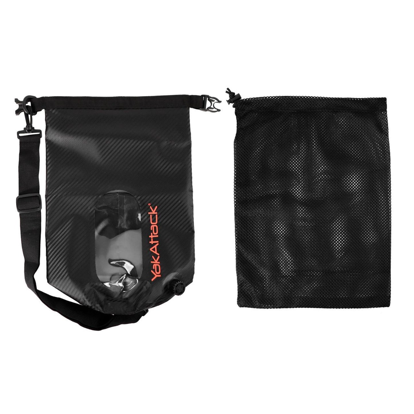 YakAttack Roll-Top Drybags with Air Valve, Black Carbon