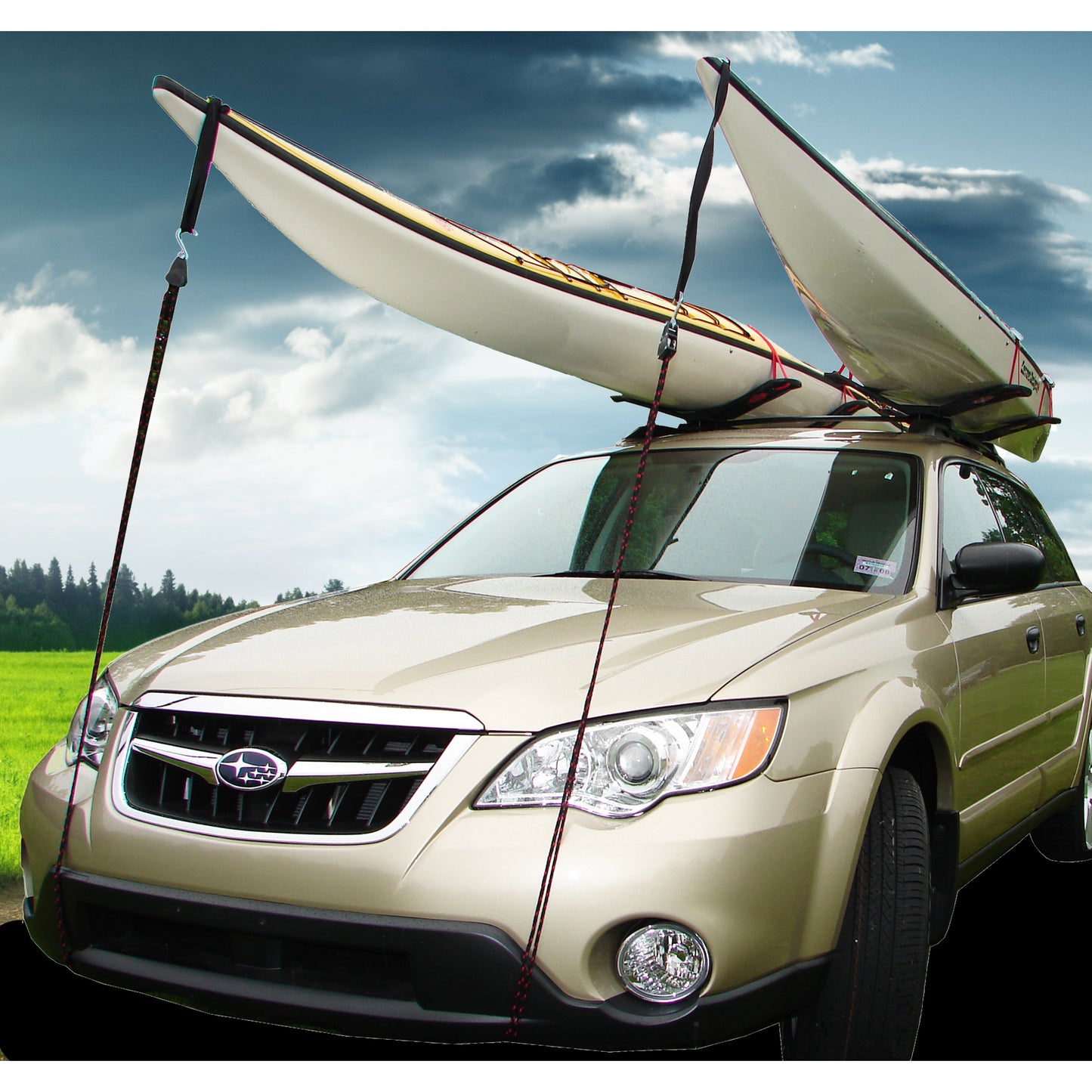 Malone - SeaWing™ Rear Loading Kayak Carrier with Tie-Downs - V Style