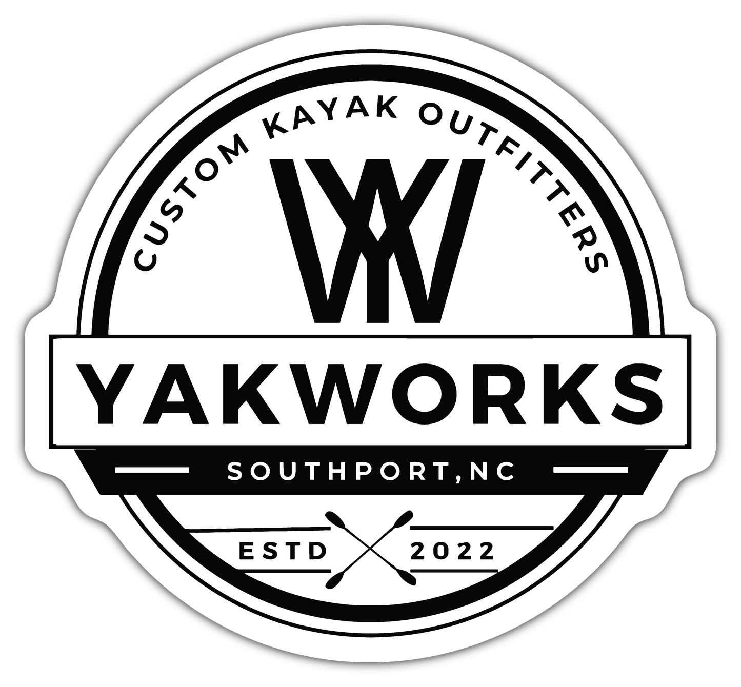 Yakworks Kayak - 6" Logo Window Sticker