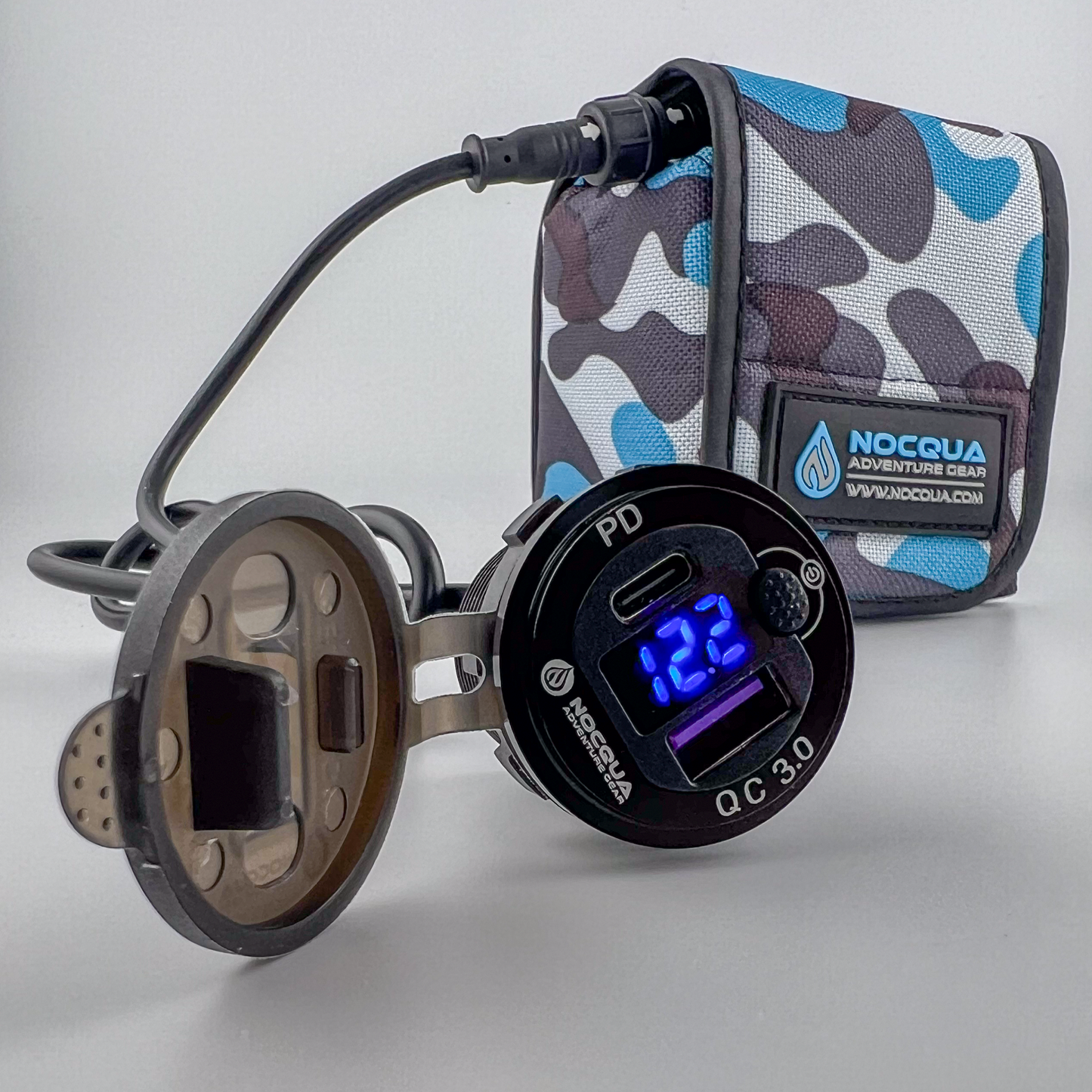 Nocqua - Surface Mounted Kayak Voltmeter + USB