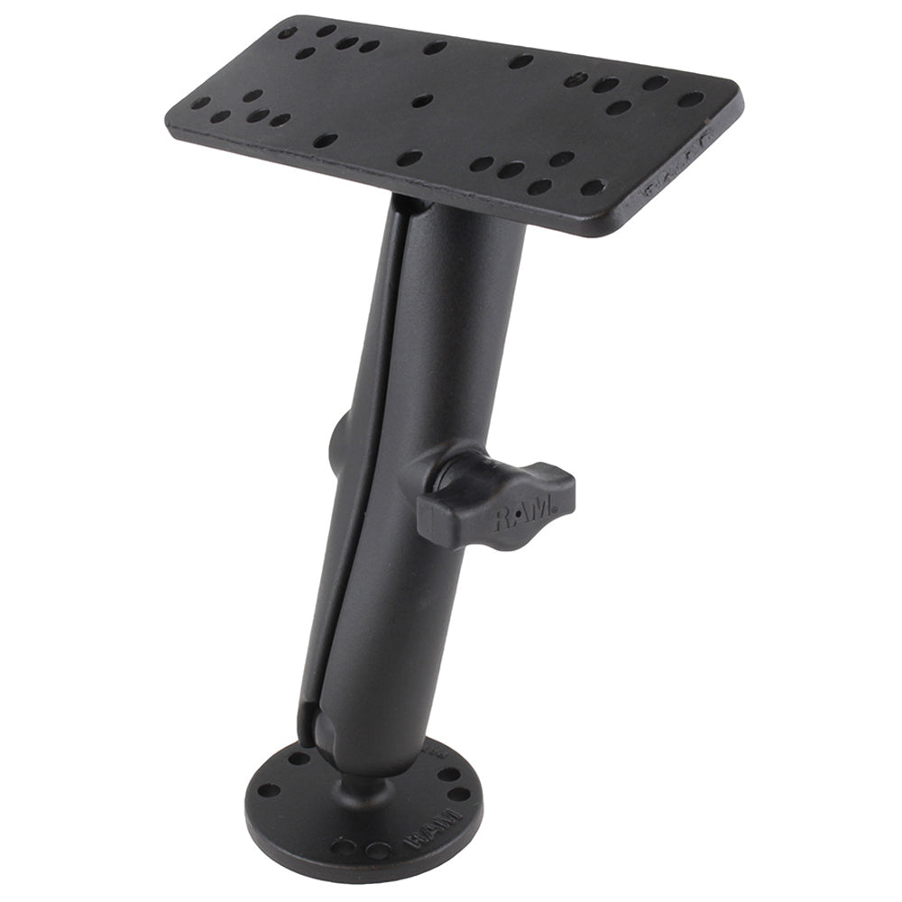 1" Diameter Ball Mount with Long Double Socket Arm in AMPS Pattern - Ram Mounts