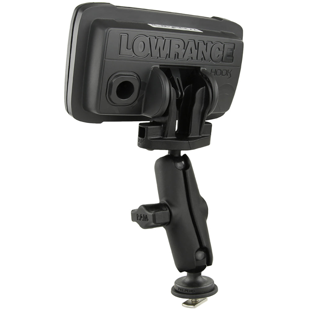 Kayak Fishfinder Mount For Lowrance Hook2Series - 1" Track Mount - Ram Mounts