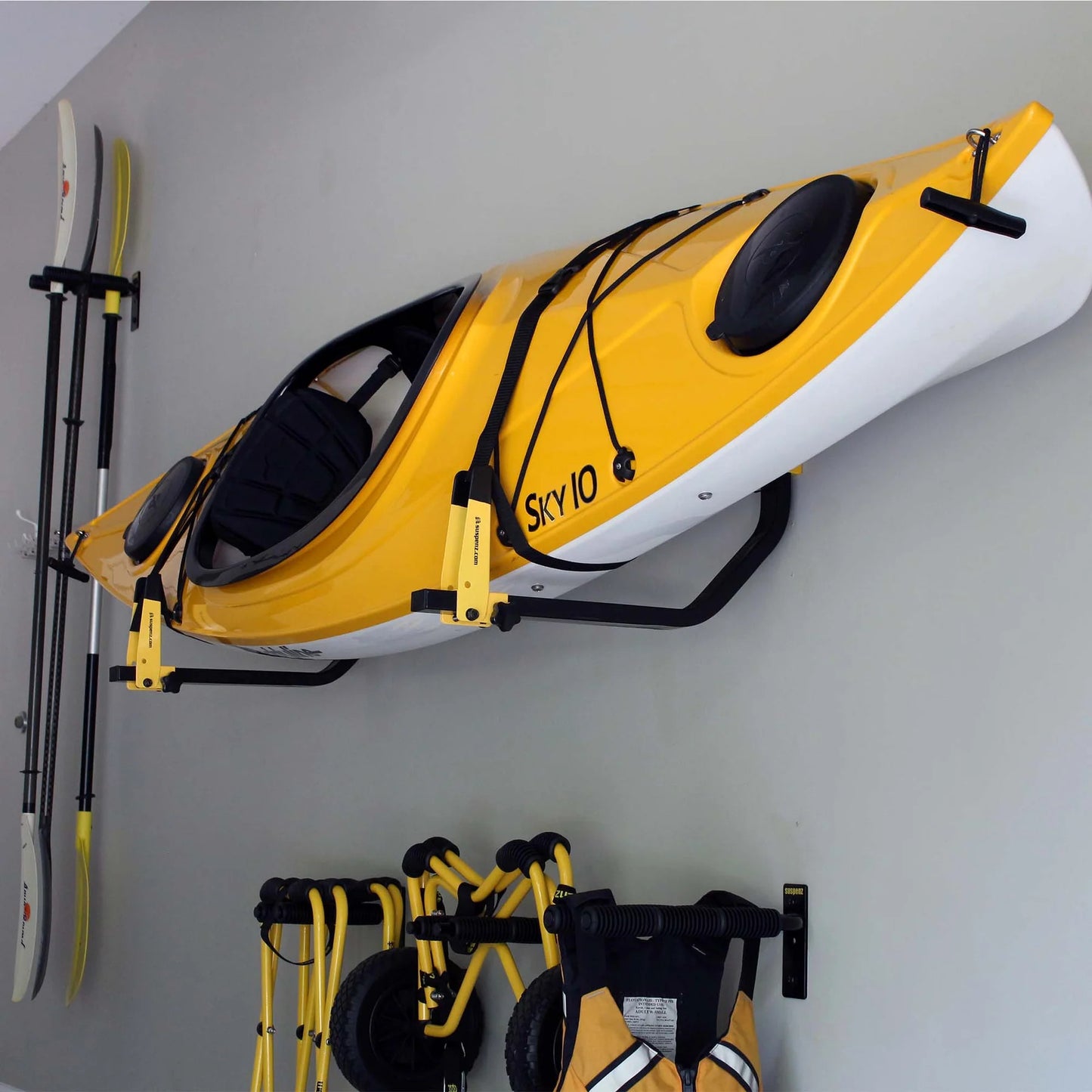 Deluxe Kayak Wall Storage Rack - Suspenz
