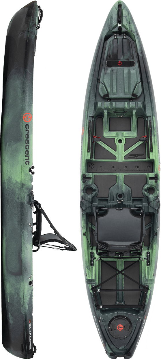 11' 10" Crescent Kayak Shoalie SF Fishing Kayak