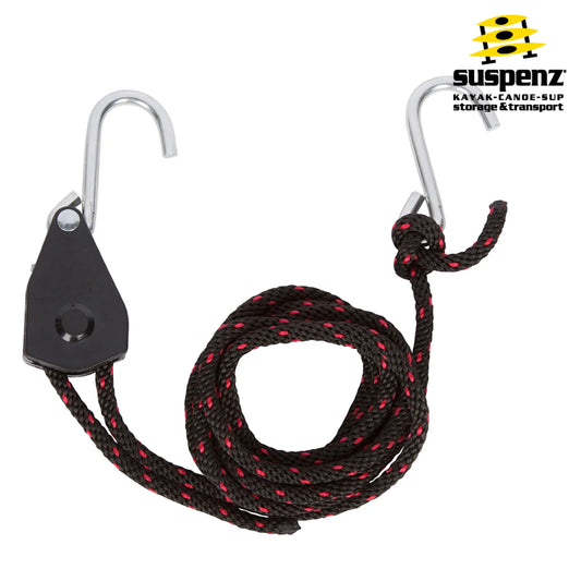 Bow & Stern Pulley Ratchet Kayak Tie-Downs - Suspenz