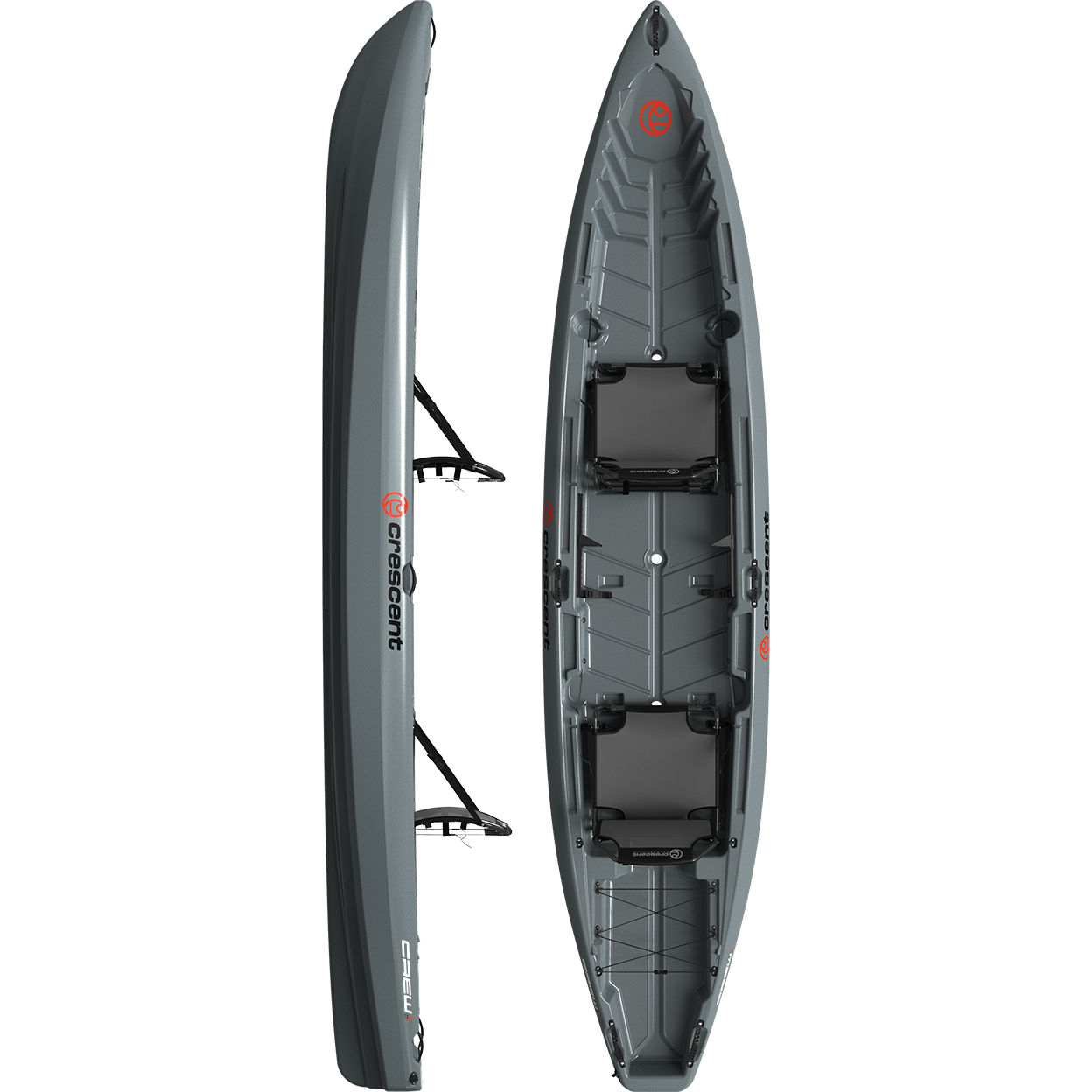 13' Crescent Kayak Crew 2+1 Tandem Fishing Kayak