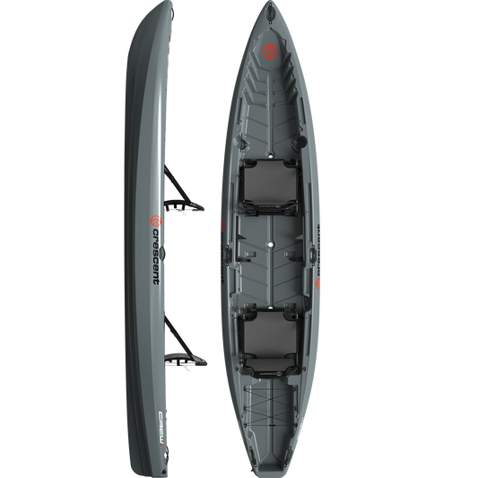 13' Crescent Kayak Crew 2+1 Tandem Fishing Kayak