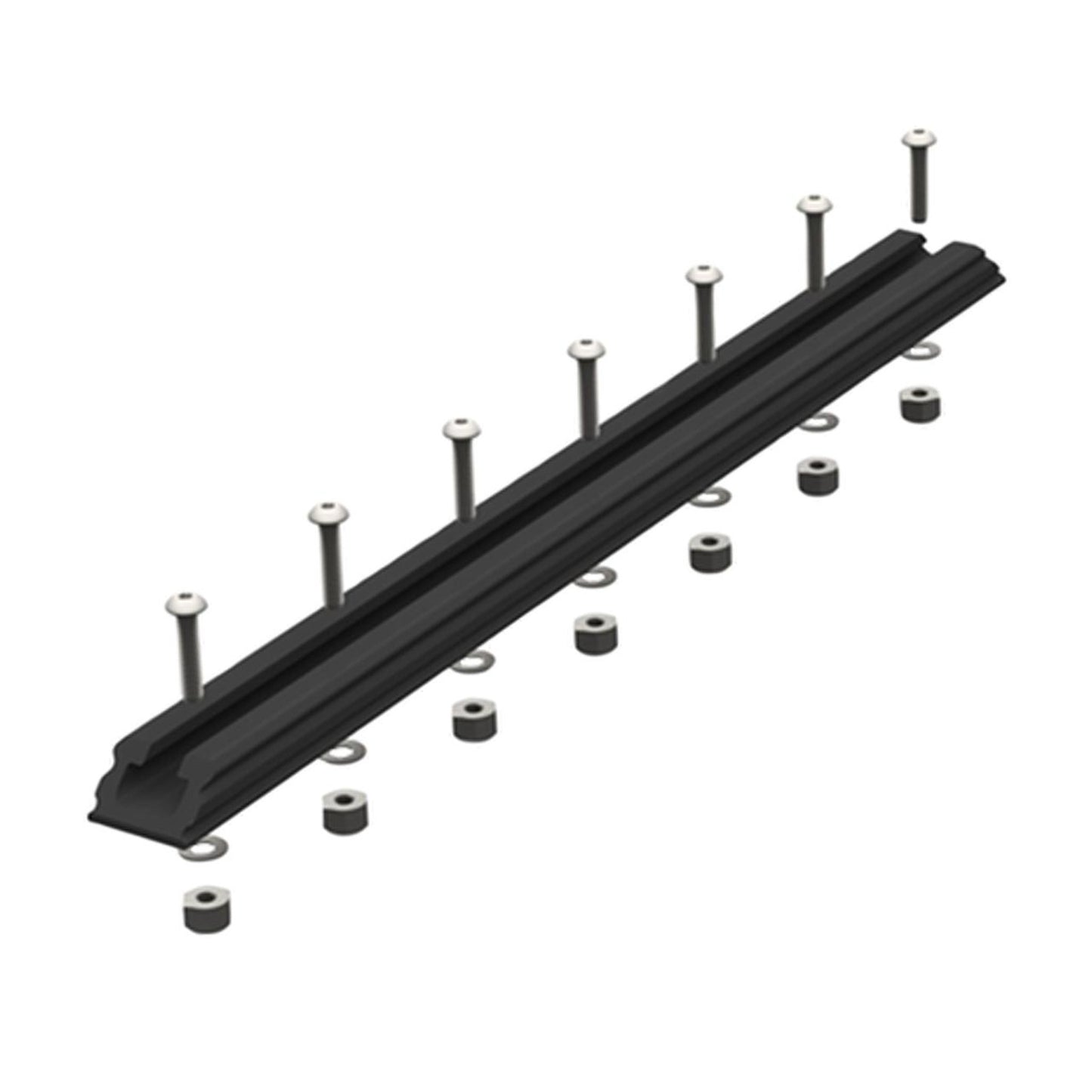 YakAttack 12" Black Kayak GearTrac With Mounting Screws