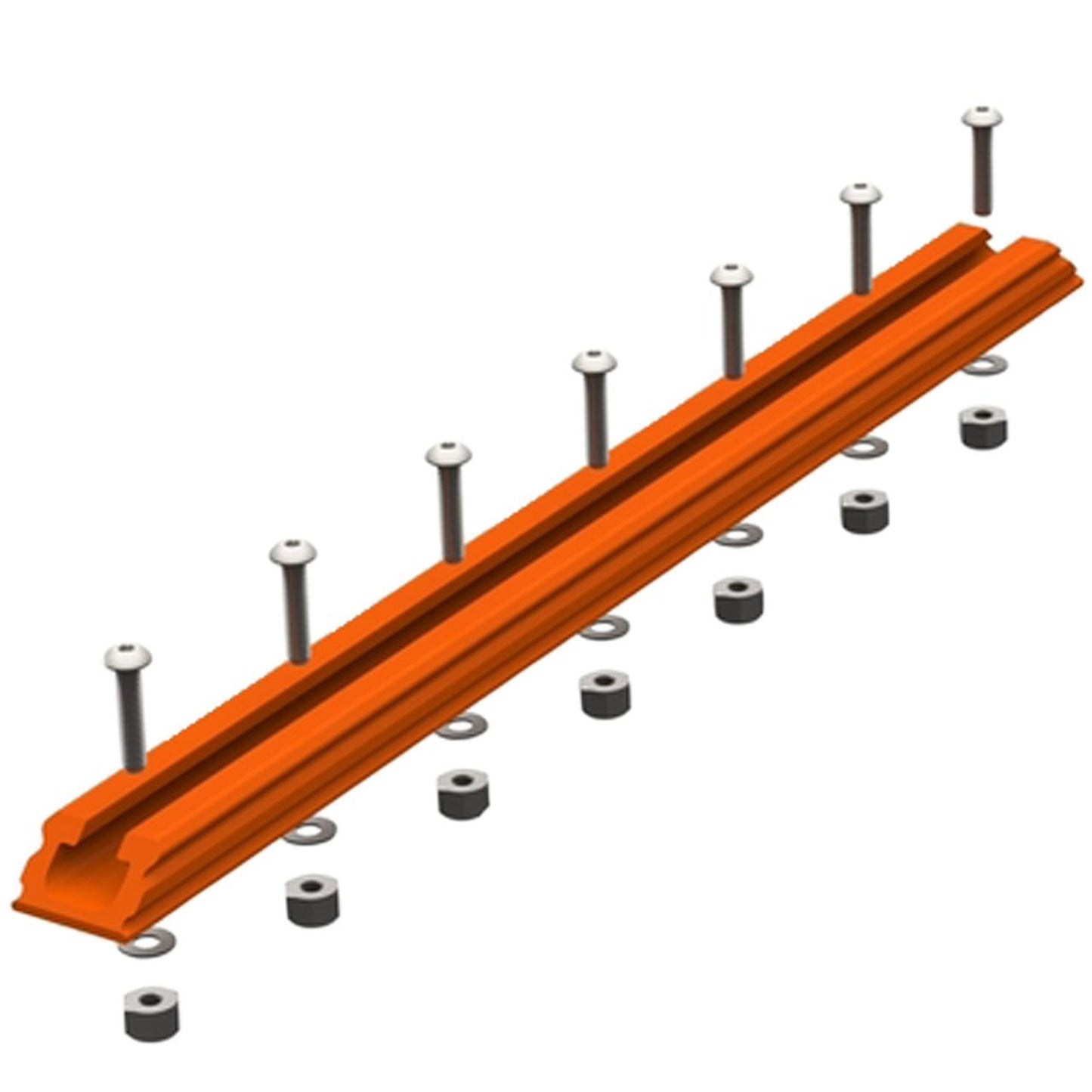 YakAttack 12" Orange Kayak GearTrac With Mounting Screws