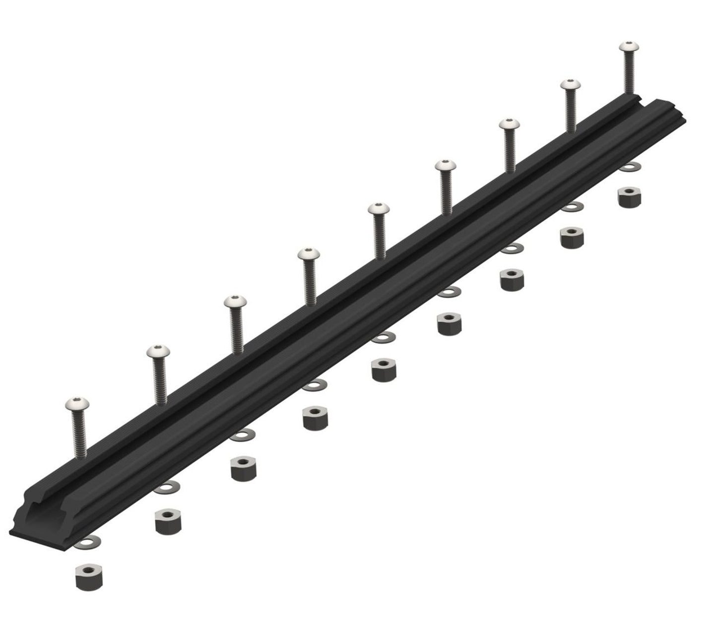YakAttack 16" Black Kayak GearTrac With Mounting Screws
