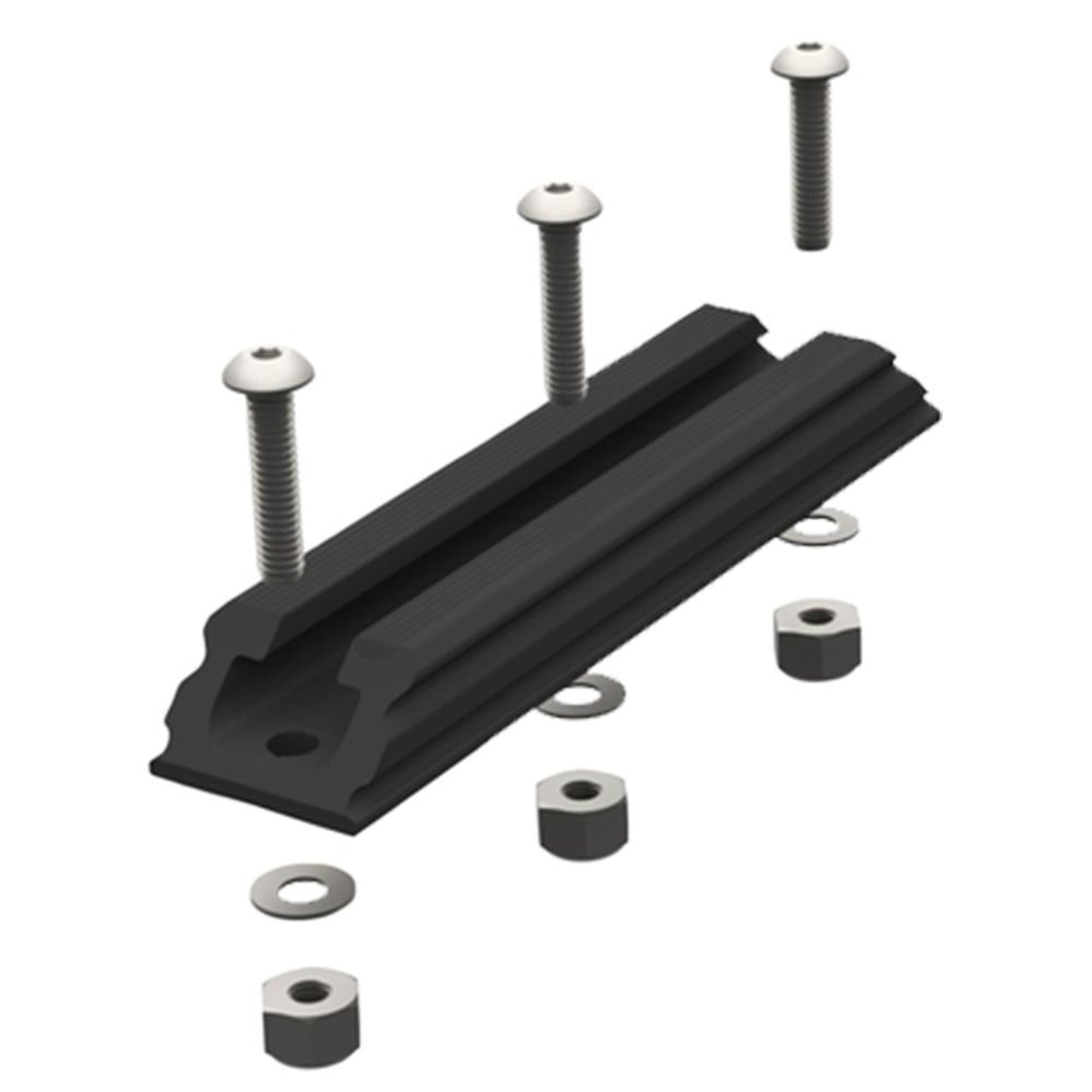 YakAttack 4" Black Kayak GearTrac With Mounting Screws