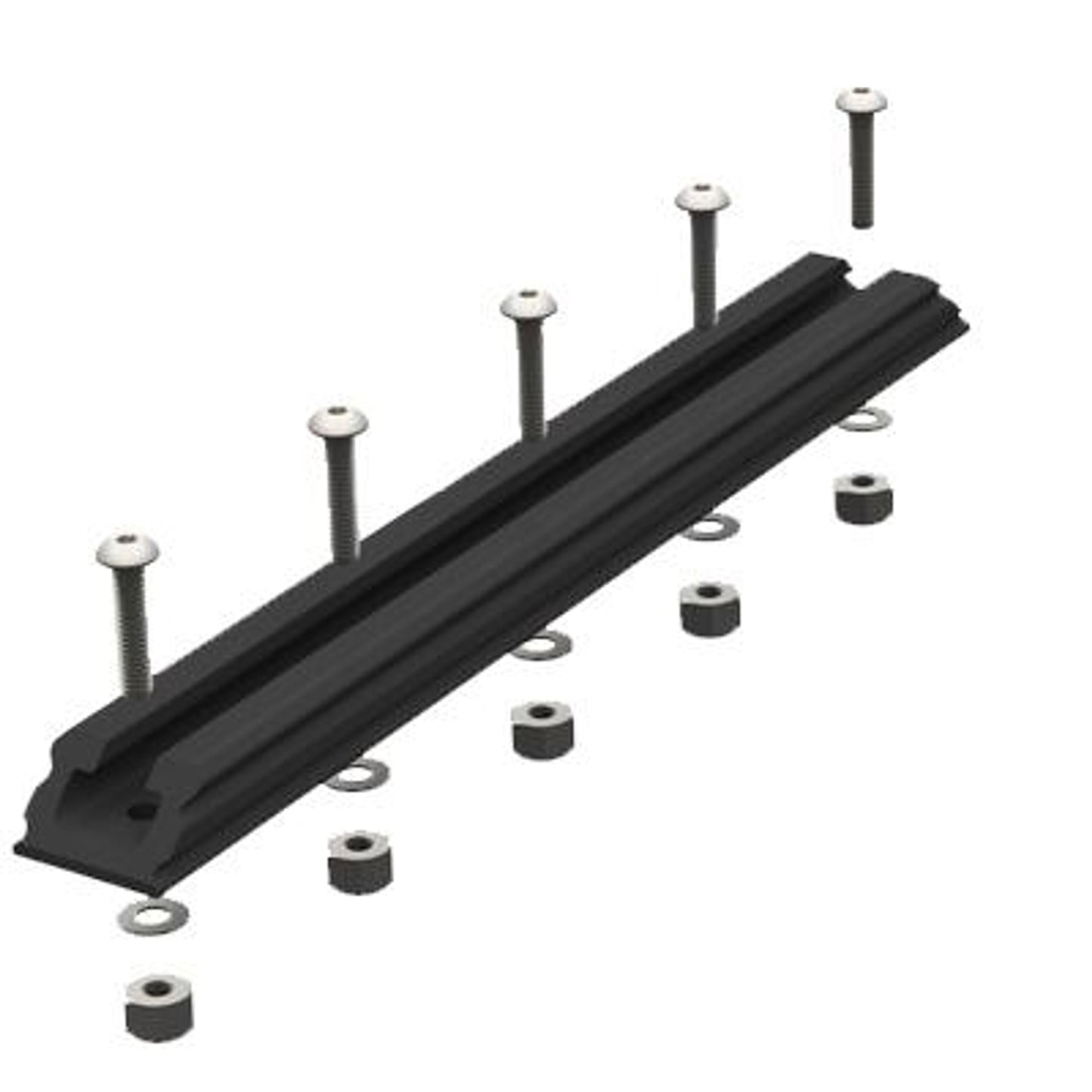 YakAttack 8" Black Kayak GearTrac With Mounting Screws