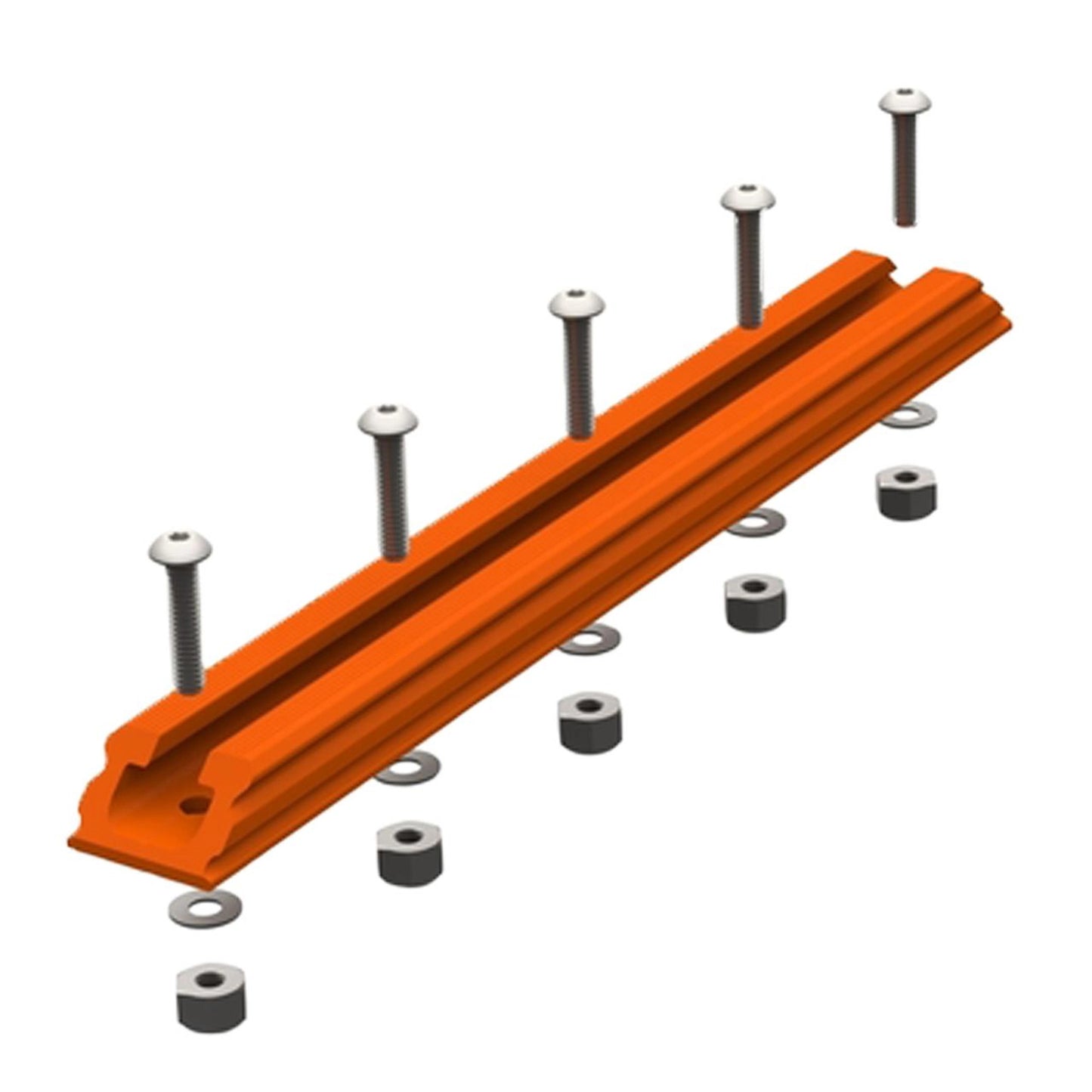 YakAttack 8" Orange Kayak GearTrac With Mounting Screws