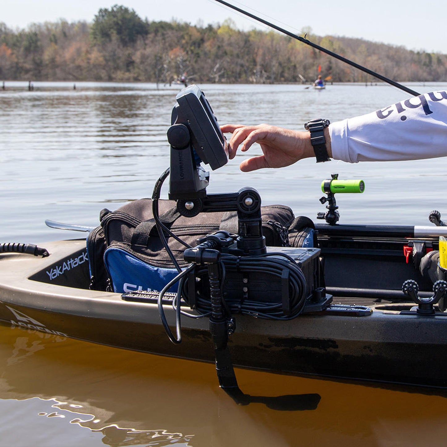 YakAttack Rectangular Kayak Fish Finder Mount with Track Mounting System