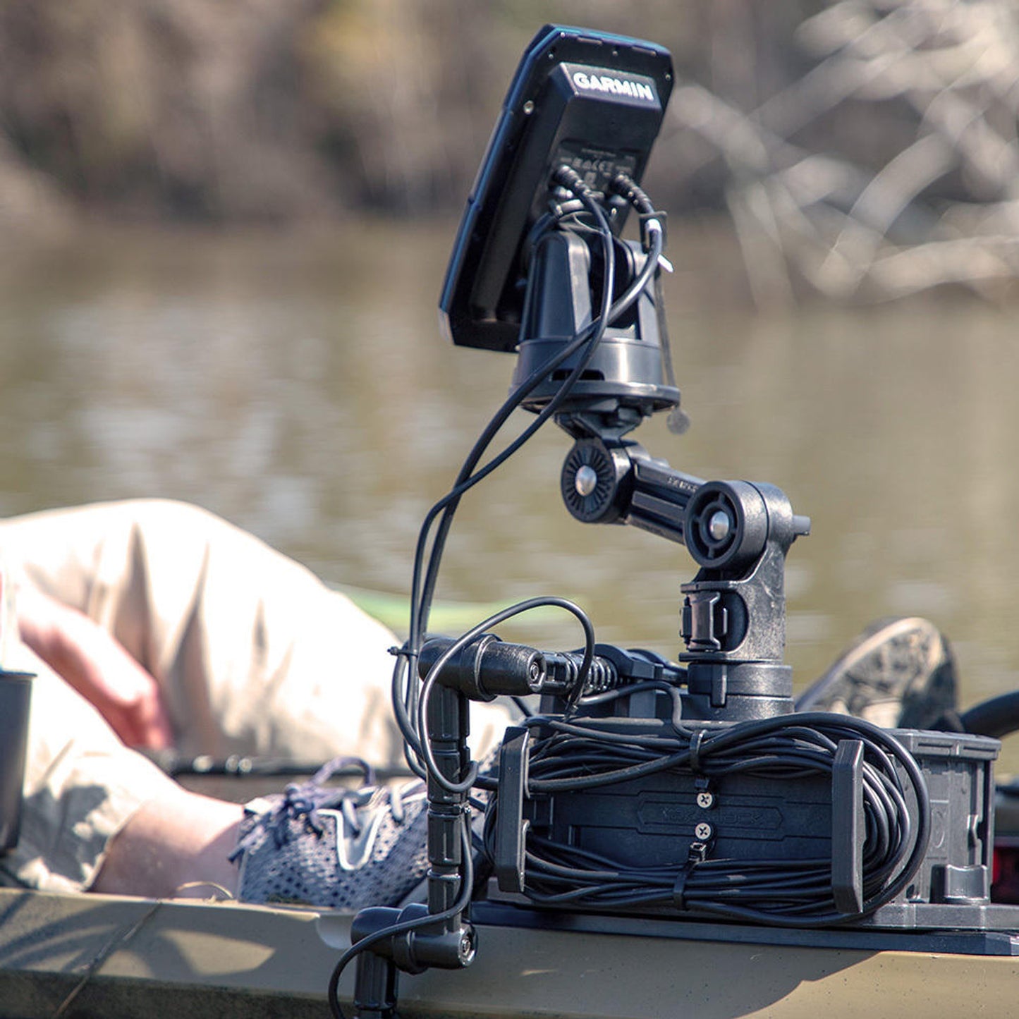 YakAttack Round Base Kayak Fish Finder Mount with Track Mounting System
