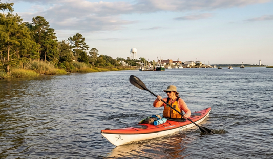 Kayaking Southport Waterfront Park: Paddling the Mouth of the Cape Fear River