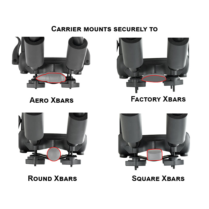 Malone - FoldAway-J™ Kayak Carrier with Tie-Downs - J-Style