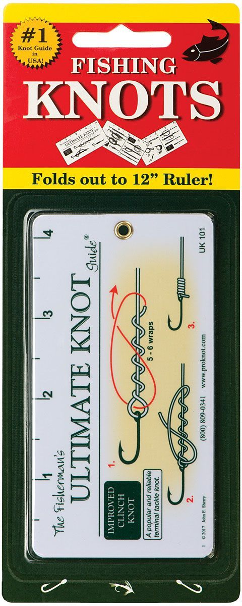 Pro Knot - Fisherman's Ultimate Knot Guide Waterproof Fold Out Ruler