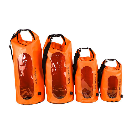 YakAttack Roll-Top Drybags with Air Valve, Orange