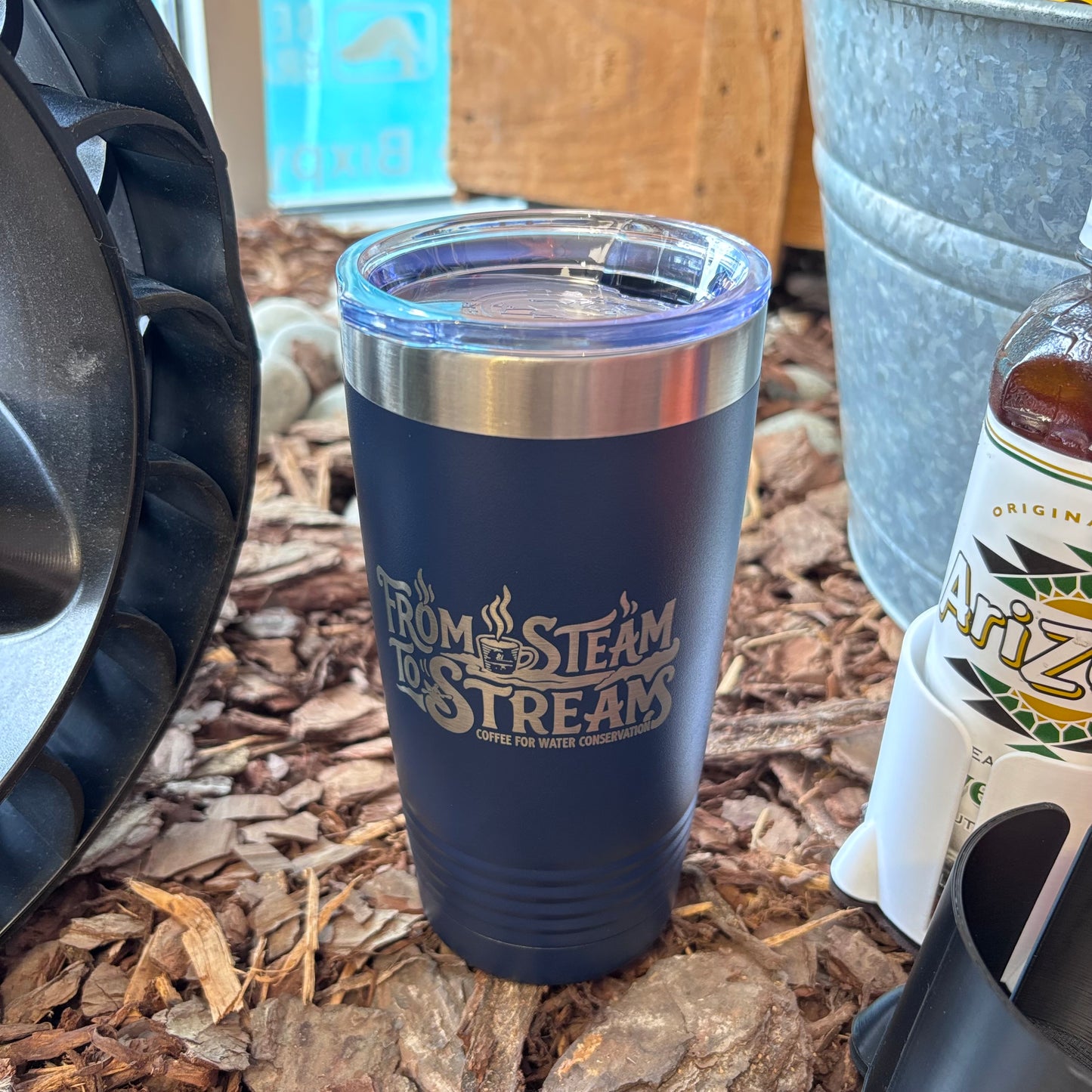 The Official Steam to Streams Kayak Coffee 20oz. Tumbler