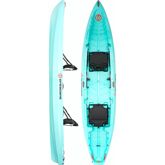 13' Crescent Kayak Crew 2+1 Tandem Fishing Kayak