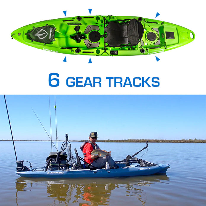 12" Lightning Nomad Pedal Drive Fishing Kayak