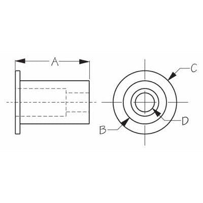 Kayak Rubber Well Nuts for Blind Mounting Hollow Boats - Sealect Designs