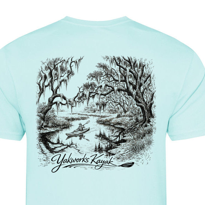 "The Swamp Spirit" Performance Short Sleeve Kayaking Shirt - UPF 50+ Sunblocking