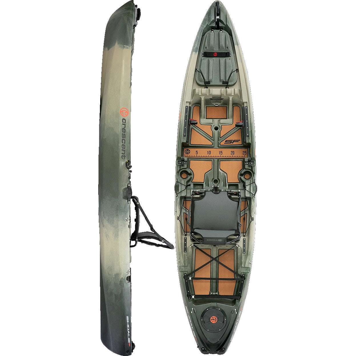 11' 10" Crescent Kayak Shoalie SF Fishing Kayak