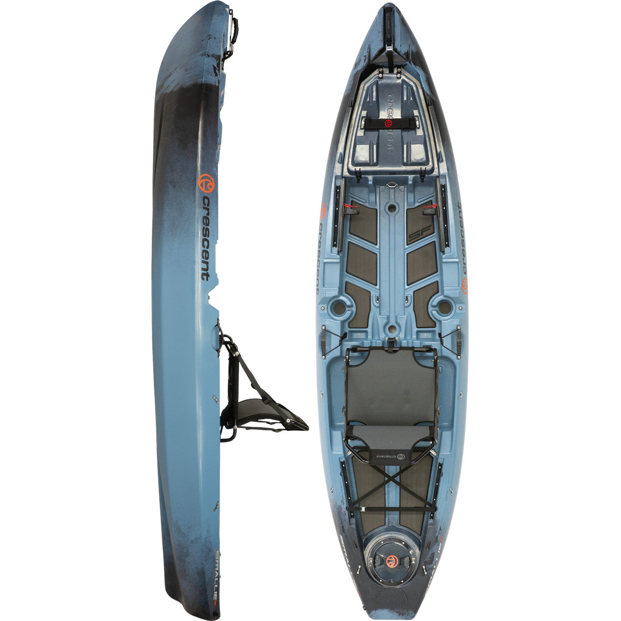 compact fishing pole kayak 10' 6" Crescent Kayak Smallie SF Sit-On Fishing Kayak – Yakworks Kayaks and Accessories
