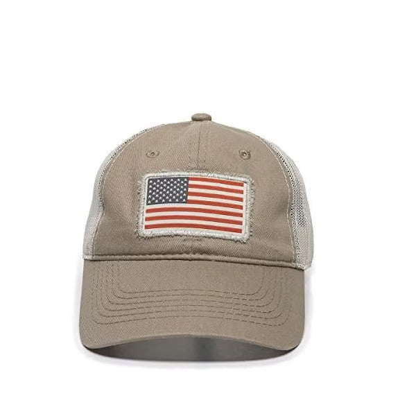 Yakworks Patriotic USA Flag Mesh Back Hat