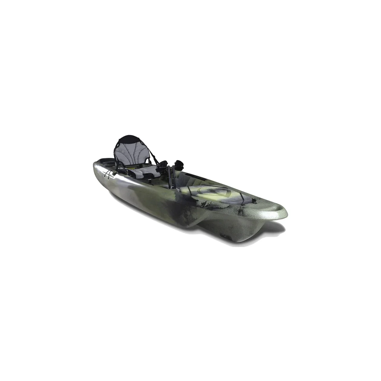 Bundle 12"6" Lightning Strike HD Pedal Drive Fishing Kayak, Vest and Cart