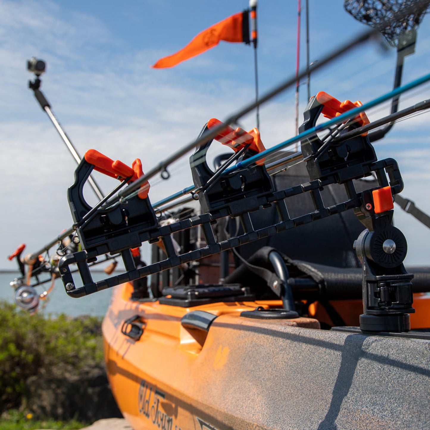 YakAttack SideStage Pro Kayak Fishing Rod Rack with LockNLoad Mounts