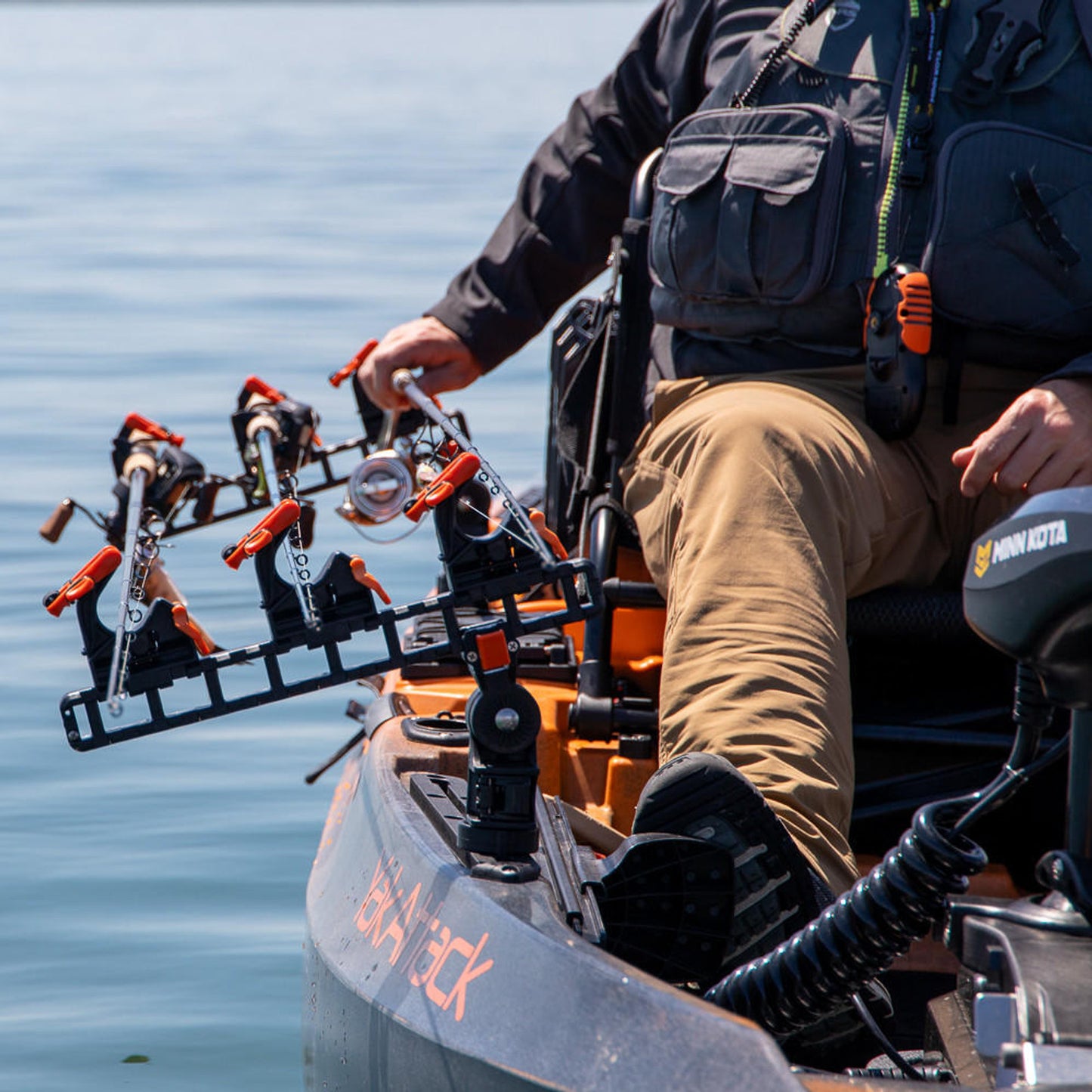 YakAttack SideStage Pro Kayak Fishing Rod Rack with LockNLoad Mounts