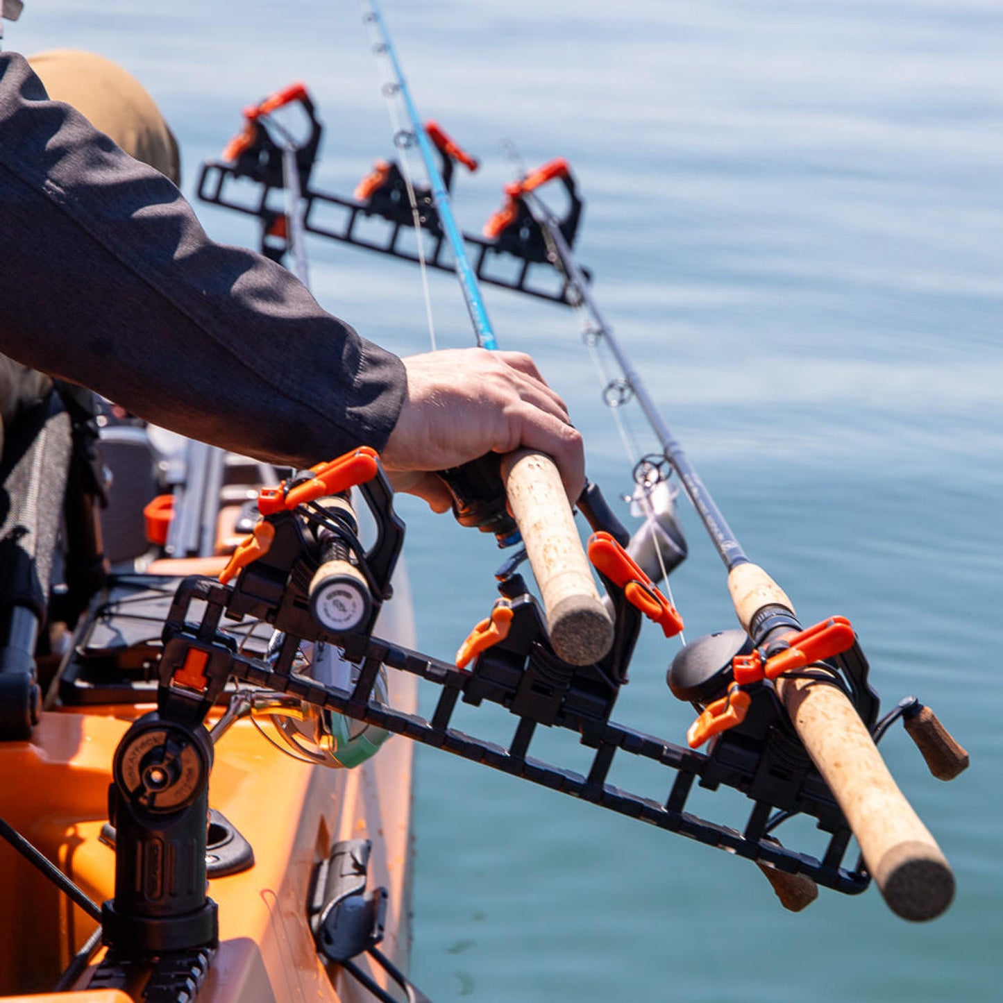 YakAttack SideStage Pro Kayak Fishing Rod Rack with LockNLoad Mounts