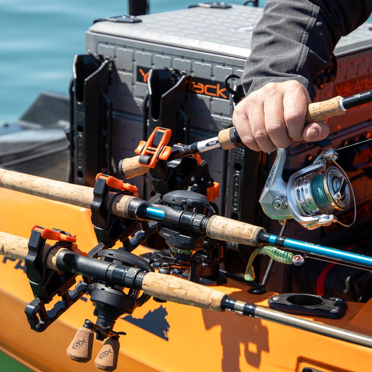 YakAttack SideStage Pro Kayak Fishing Rod Rack with LockNLoad Mounts