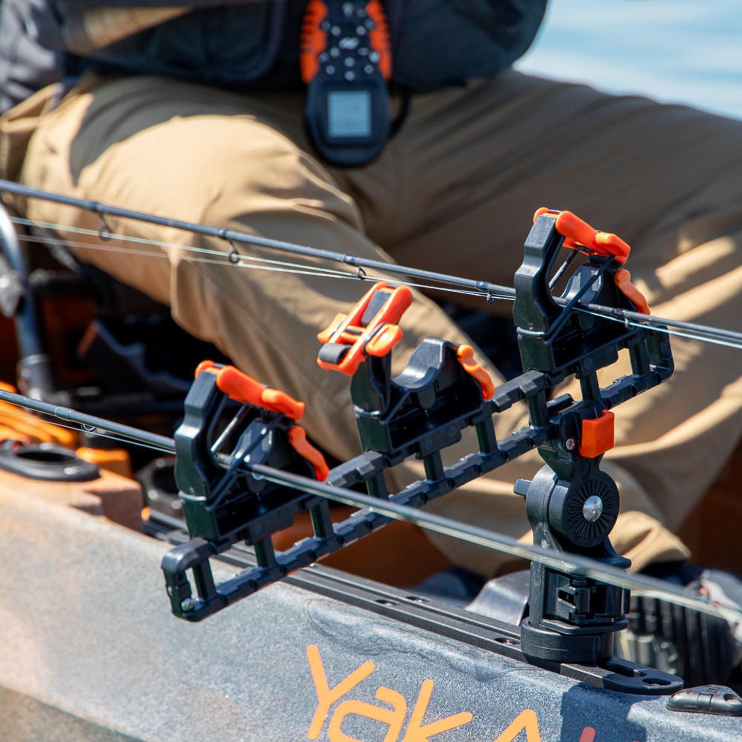 YakAttack SideStage Pro Kayak Fishing Rod Rack with LockNLoad Mounts