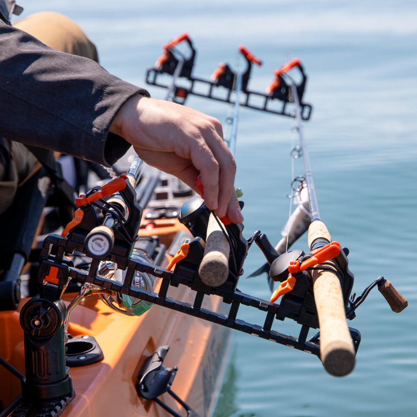 YakAttack SideStage Pro Kayak Fishing Rod Rack with LockNLoad Mounts