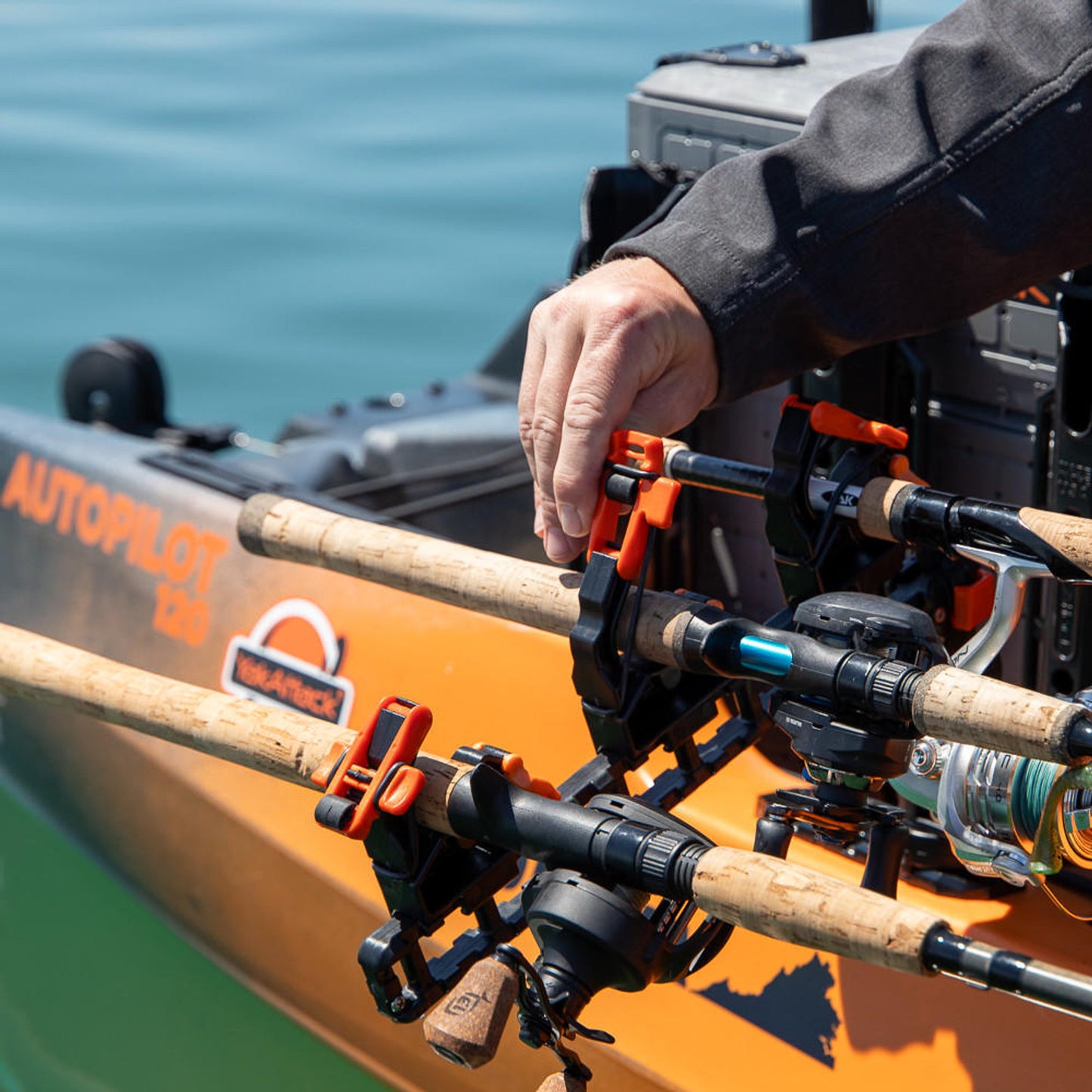 YakAttack SideStage Pro Kayak Fishing Rod Rack with LockNLoad Mounts