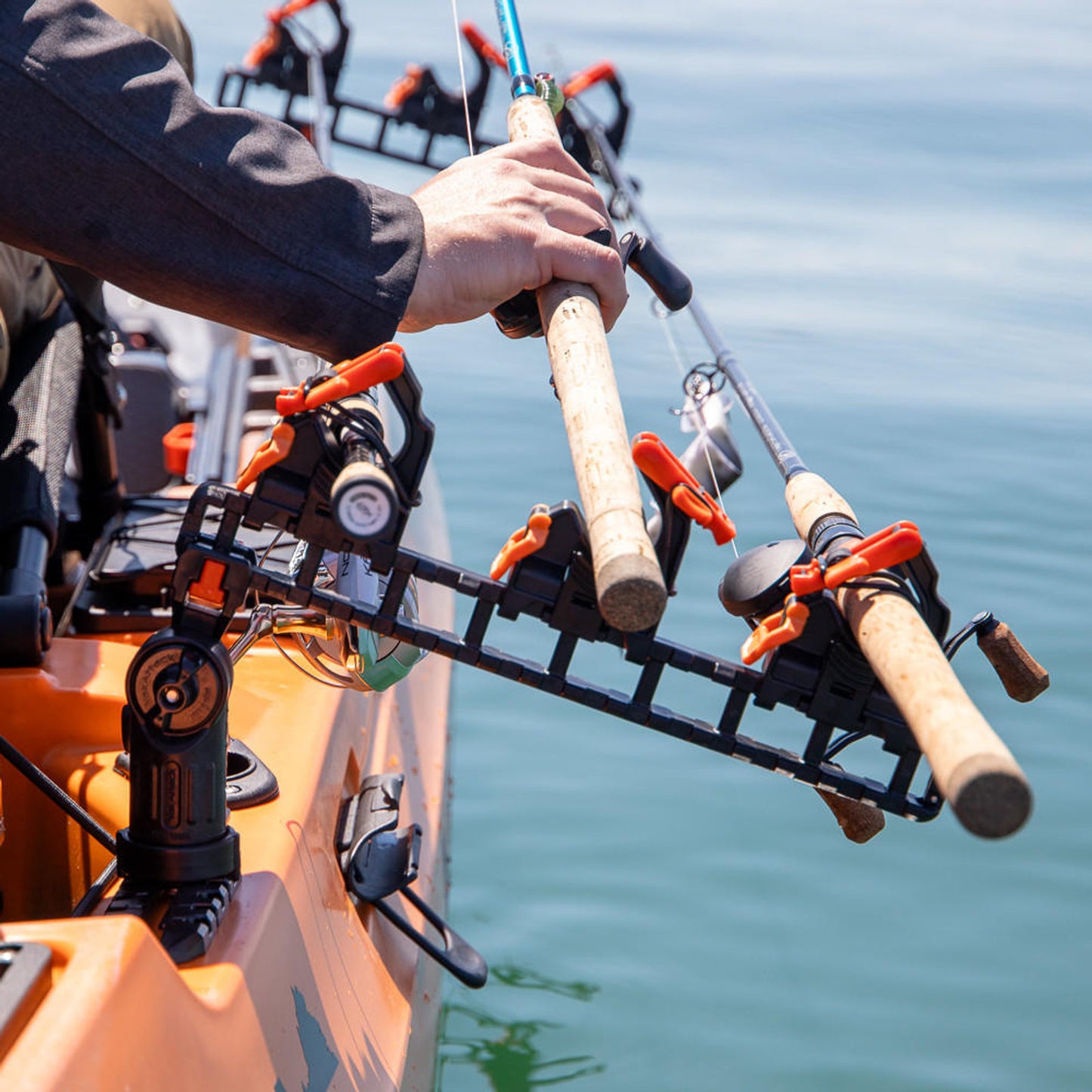 YakAttack SideStage Pro Kayak Fishing Rod Rack with LockNLoad Mounts