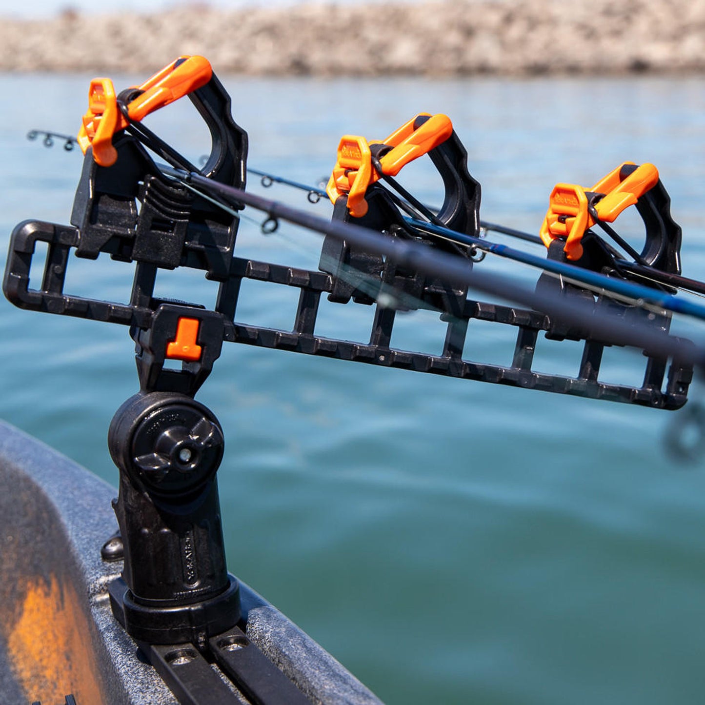 YakAttack SideStage Pro Kayak Fishing Rod Rack with LockNLoad Mounts