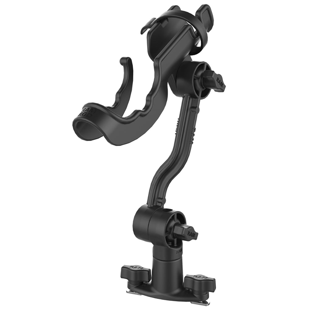 RAM-ROD™ Kayak Rod Holder with Spline Post, Extension Arm and Track Base - Ram Mounts