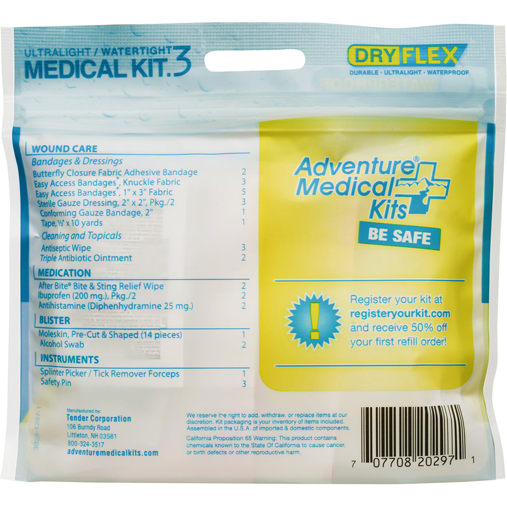 Adventure Medical Ultralight and Watertight .3 First Aid Kit For Kayaking