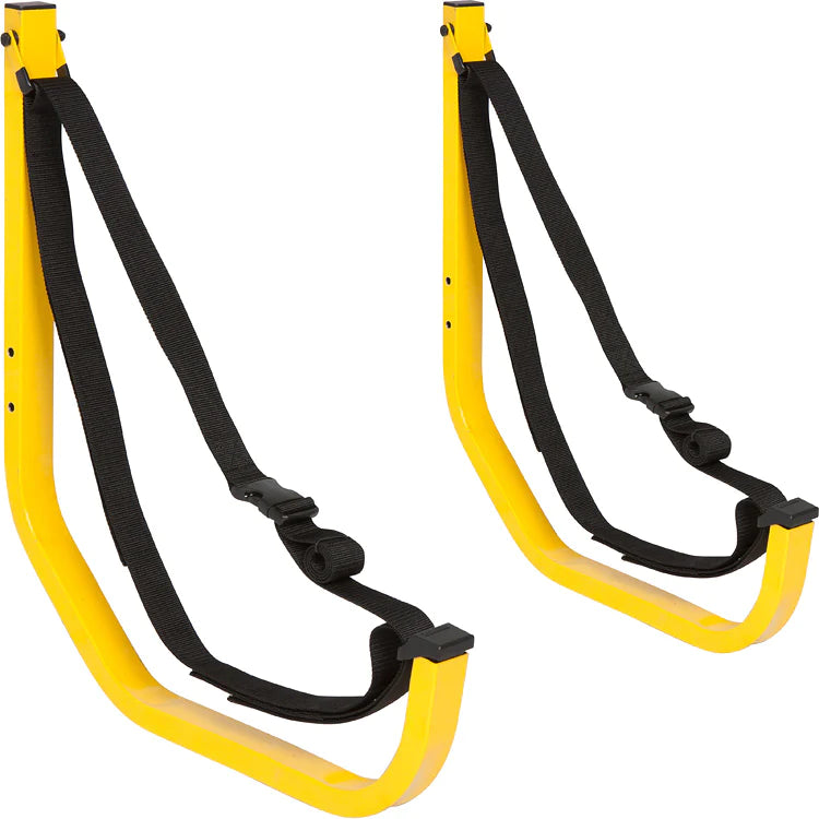 Wall Mount Kayak J Rack With Support Straps - Suspenz