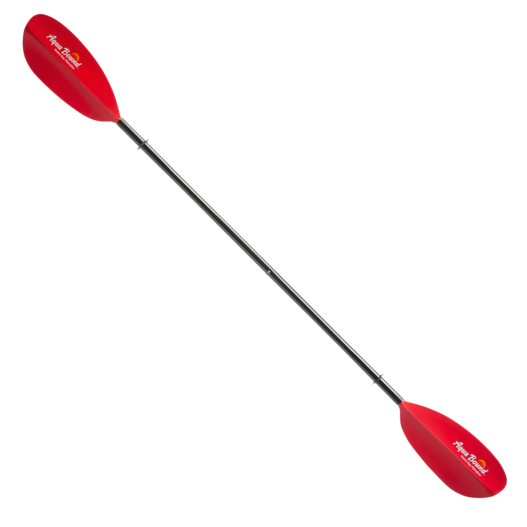 Aqua-Bound 787969 Manta Ray Fiberglass Kayak Paddle 2 Piece - 240 cm - Sunset Red