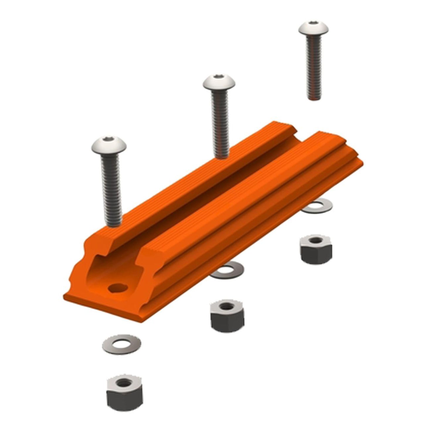 YakAttack 4" Orange Kayak GearTrac With Mounting Screws